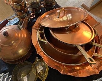 Copper dishes