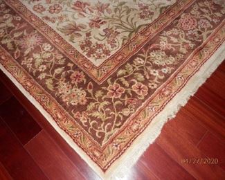    ***SOLD****Close-up of SHAW rug in previous photo...still $175.00.  *****Includes matching 8' x 30" hall runner****