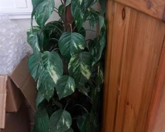 36" artificial plant in brass jardinaire....$36