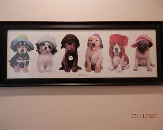 Framed "Dogs" print #2  $49.00