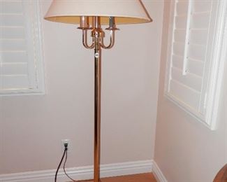 $60.00   3 light Contemporary brass floor lamp....$60... Shade and lamp in excellent condition.