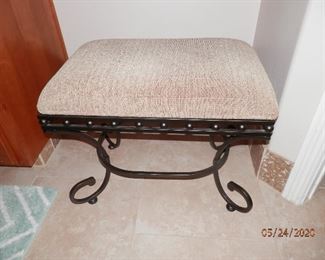 $88.00    wrought iron and steel vanity bench $88.00