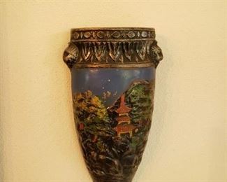 Antique Japanese Floral Wall Pocket Vase $25.00 - Now 75% Off