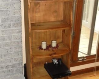 5 shelf pine cabinet 6' tall