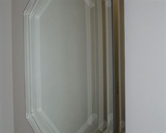 Double beveled octagon mirror 
