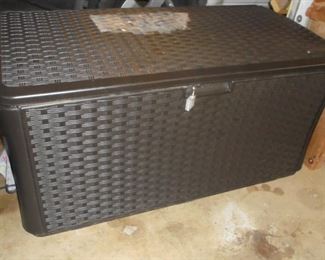 1 of 2 matching plastic storage bins