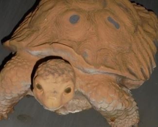 Tan yard art turtle