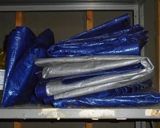 9 various sizes tarps