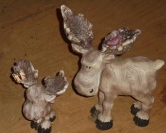 Yard art moose's