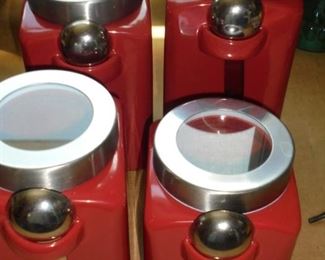 Mainstay red canister set