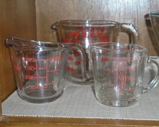 Glass Pyrex measuring cups