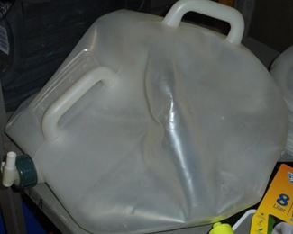 Plastic camping water container