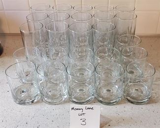 $8 - 29 pc. Drinking Glass Set (4 short glasses are not shown in the pictures but are included)