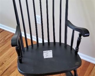 $40 - Black rocking chair 24”W & 40”T 