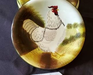 $15 - 4 Sakura ‘On the Farm’ Salad rooster 8” salad plates
