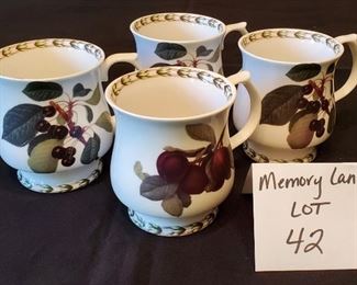 $5 - 4 Queen's Fine Bone China coffee/tea cups 'Hookers Fruit'