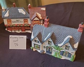 $30/all - Dept. 56 Dickens Village Series - 1991 'Brownlow House' & 1987 'Old Curiosity Shop. NO BOXES 