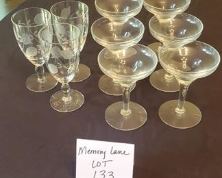 $3 - (6) 4.5" glasses & (3) 5.25" glasses