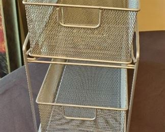 $4 - Metal sliding drawer organizer 7.5 wide x 12.5" tall