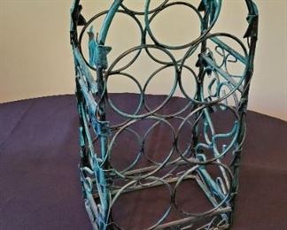 $5 - Metal (thick metal-not flimsy) wine bottle holder 20.5"tall