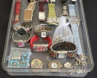 $40 - Lot of 23 fashion watches, all need batteries