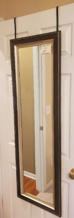 $8 - 17" x 53" Over-the-door mirror