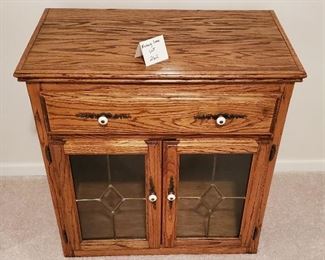 $35 - glass-door cabinet 30"W x 17"D x 31"T