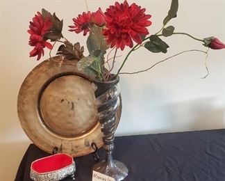 $12 - Home decor - lid no longer connected to base of the trinket box. Vase is 12.5" tall.