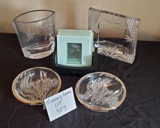 $12 - Glass decor. Floral bowls are 5" in diameter.