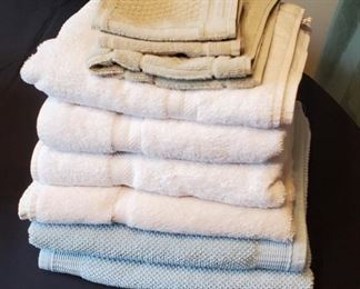 $14 - 6 bath towels (white ones are JC Penney), 2 washcloths & 1 hand towel