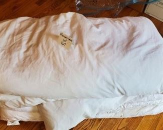$30 - 2 queen DOWN comforters. They both have some very light staining.