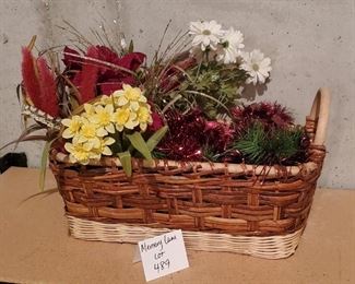 $5 - Basket & flowers 18" long