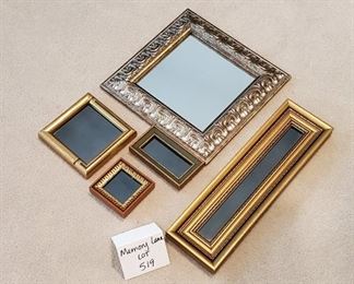 $8 - 5 mirrors - the square mirror is 10" x 10"