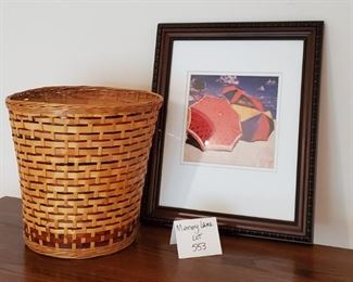 $9 - 13" x 16" print and a basket