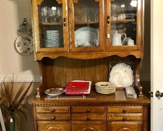 Vintage hutch, china, etched crystal and more!