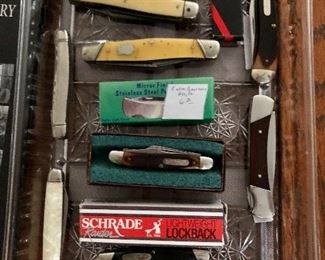 Old Timer Schrade 1940T, Buck 309c, Old Timer 108OT , Schrade Raider plus more