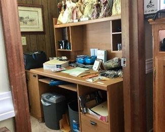 Office desk, paper shredder, Christmas angels, Belle personal security, binoculars and more...