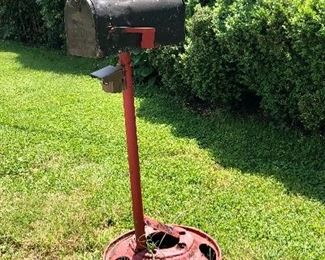 Yard art mail box!