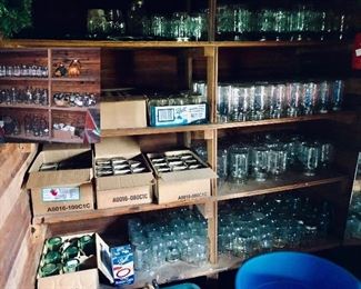 Let the canning begin!  LARGE assortment of colored and glass jars: 1/2 gallon, quart, pint...
