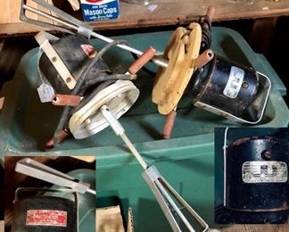 Vintage churns: Gem Dandy electric churn, Redmon & Co electric churn