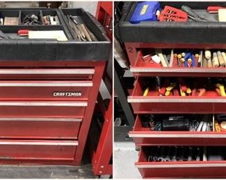 Craftsman 4 drawer rolling toolbox with tools