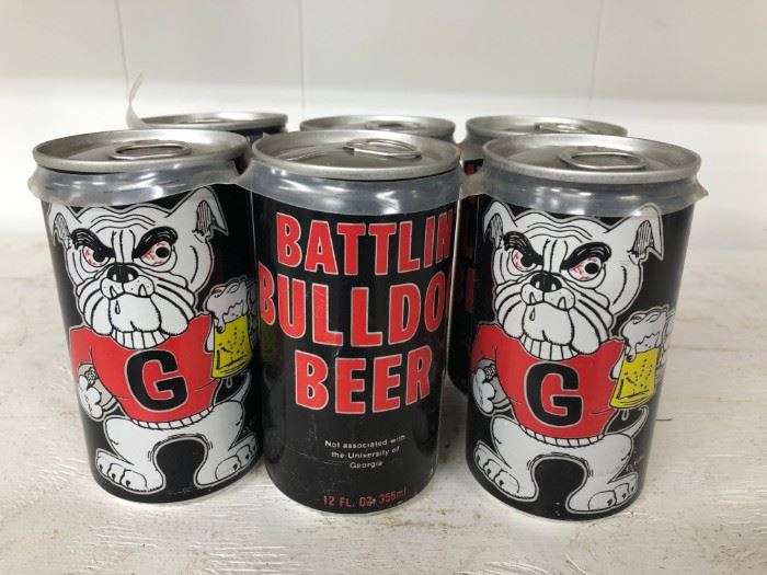 1980s Battlin Bulldog Beer 6pack