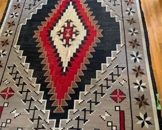 001 HUGE Authentic Two Grey Hills Navajo Tapestry Rug