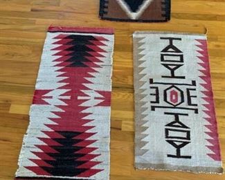 3 Small Vintage Navajo Rugs