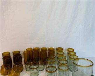 Amber Drinking Glasses