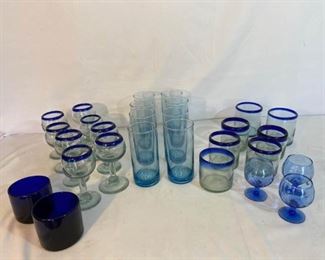 Beautiful Blue Drinking Glasses
