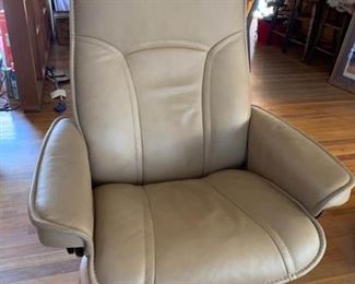 Ekornes Recliner with Ottoman