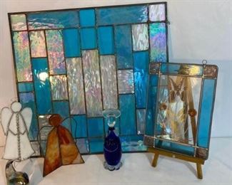 Glass Angels and Stained Glass Window