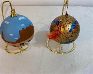 Hand Painted Miniature Hanging Globes