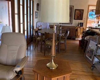 MCM Lamp with Heptagon End Table